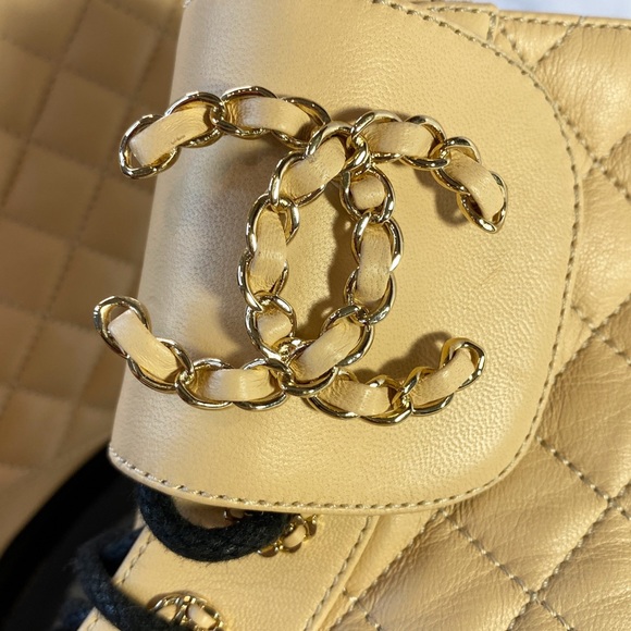 Chanel Calfskin Two Tone Combat Boots 40 - Picture 8 of 10